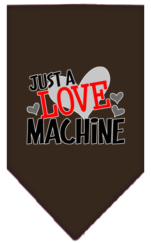 Love Machine Screen Print Bandana Cocoa Small